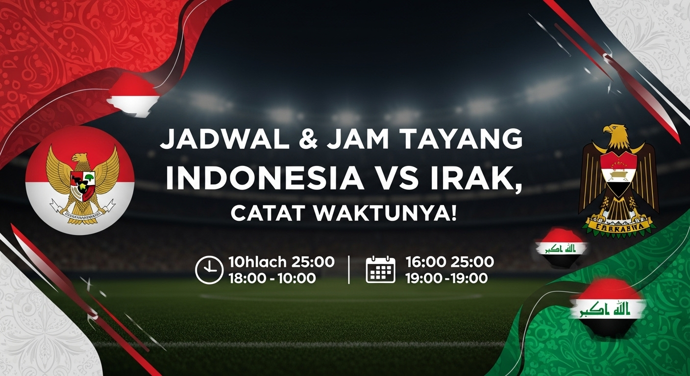 Jadwal & Jam Tayang Indonesia vs Irak, Catat Waktunya!