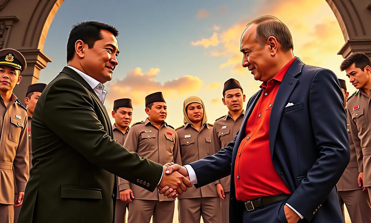 Hasil Pertemuan: Tunjukkan keakraban, Prabowo dan Putin saling bertukar cinderamata