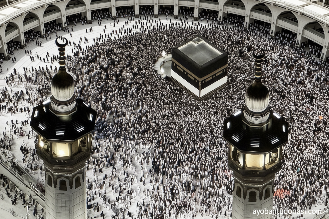 Jamaah haji dari berbagai negara padati Masjidil Haram untuk melaksanakan tawaf