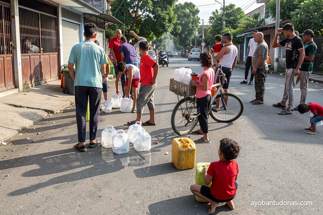 Krisis air bersih di Gaza masih berlangsung akibat makin parahnya kerusakan infrastruktur