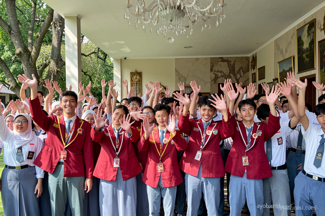 Pelajar SMAN 55 jejakkan kaki di Istana tepat di Hari Anak Nasional