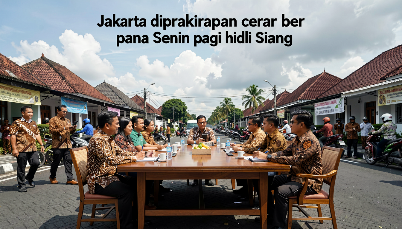 Jakarta diprakirakan cerah berawan pada Senin pagi hingga siang