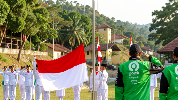 Pertama kalinya, mitra Gojek jadi Paskibra peringati HUT ke-81 RI