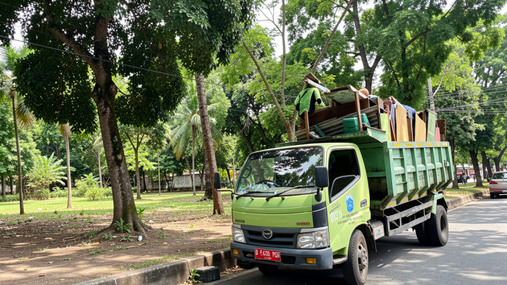 Sebelas bangunan liar di atas saluran air di Kampung Bali ditertibkan