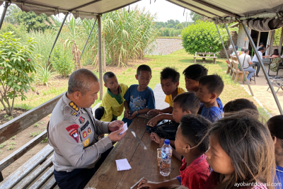 Polri gelar “trauma healing” bagi anak pengungsi gempa di Manggarai